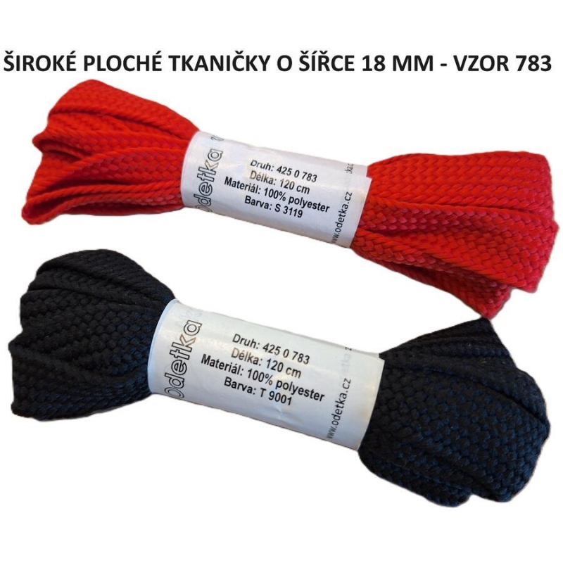 ODETKA-783 TKANIČKY SKATE, ploché, 120 cm ČERNÁ