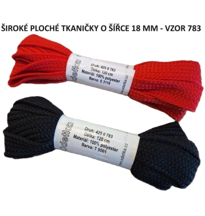 ODETKA-783 TKANIČKY SKATE, ploché, 120 cm ČERNÁ