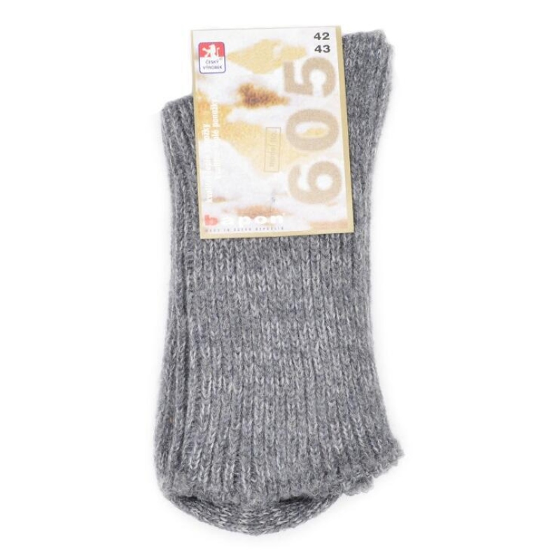 RADEK - šedé ponožky s vlnou, vel. 23-24