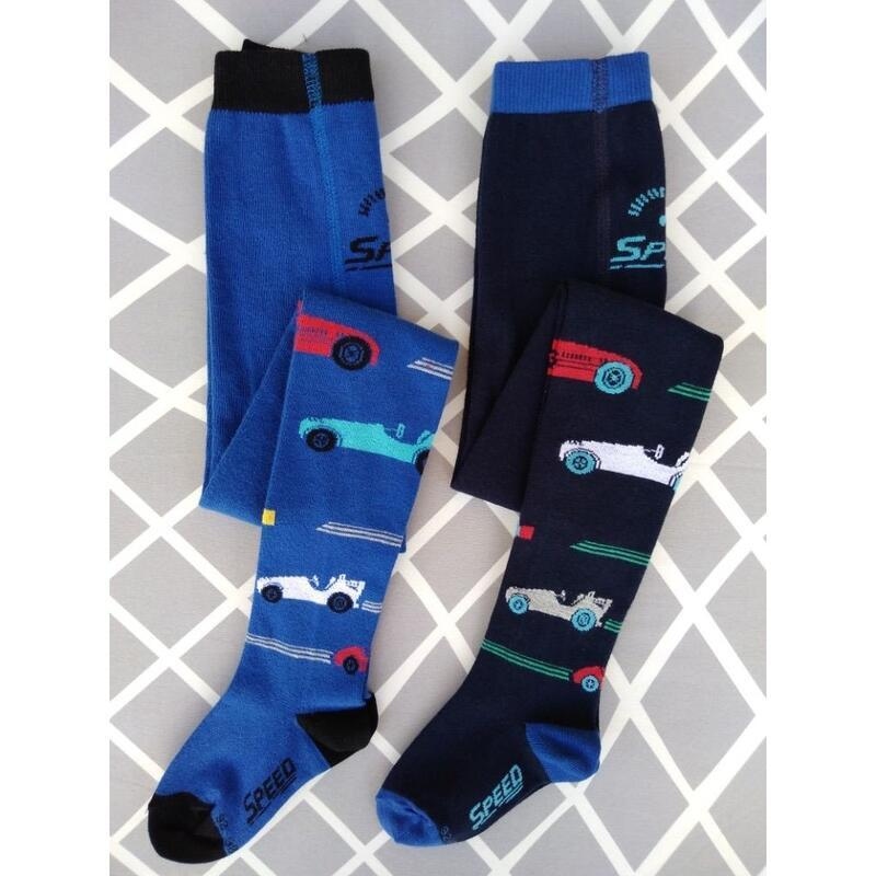 SPEDEN, ba+lycra, auta, 110-116  STŘEDNĚ MODRÁ