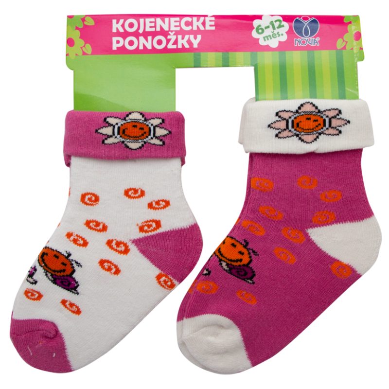 V005 - kojen.ponožky froté šnek 2 páry, vel. 0-6