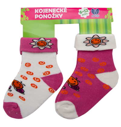 V005 - kojen.ponožky froté šnek 2 páry, vel. 0-6